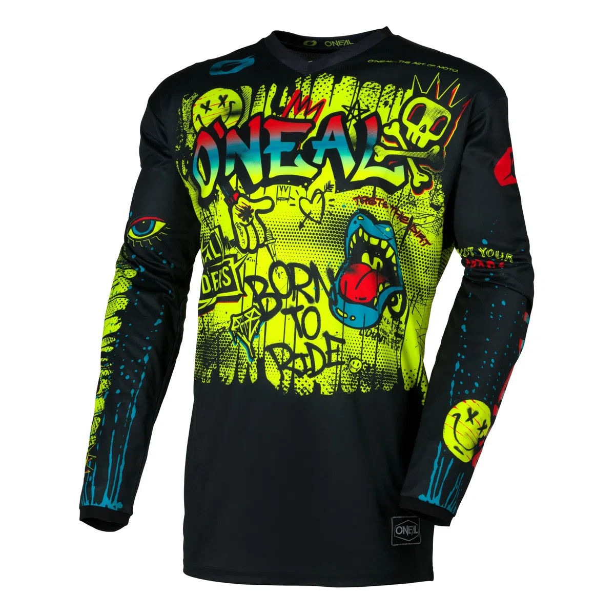 O'NEAL Element - Maglia da ragazzo Rancid Black/Fluo, taglia L
