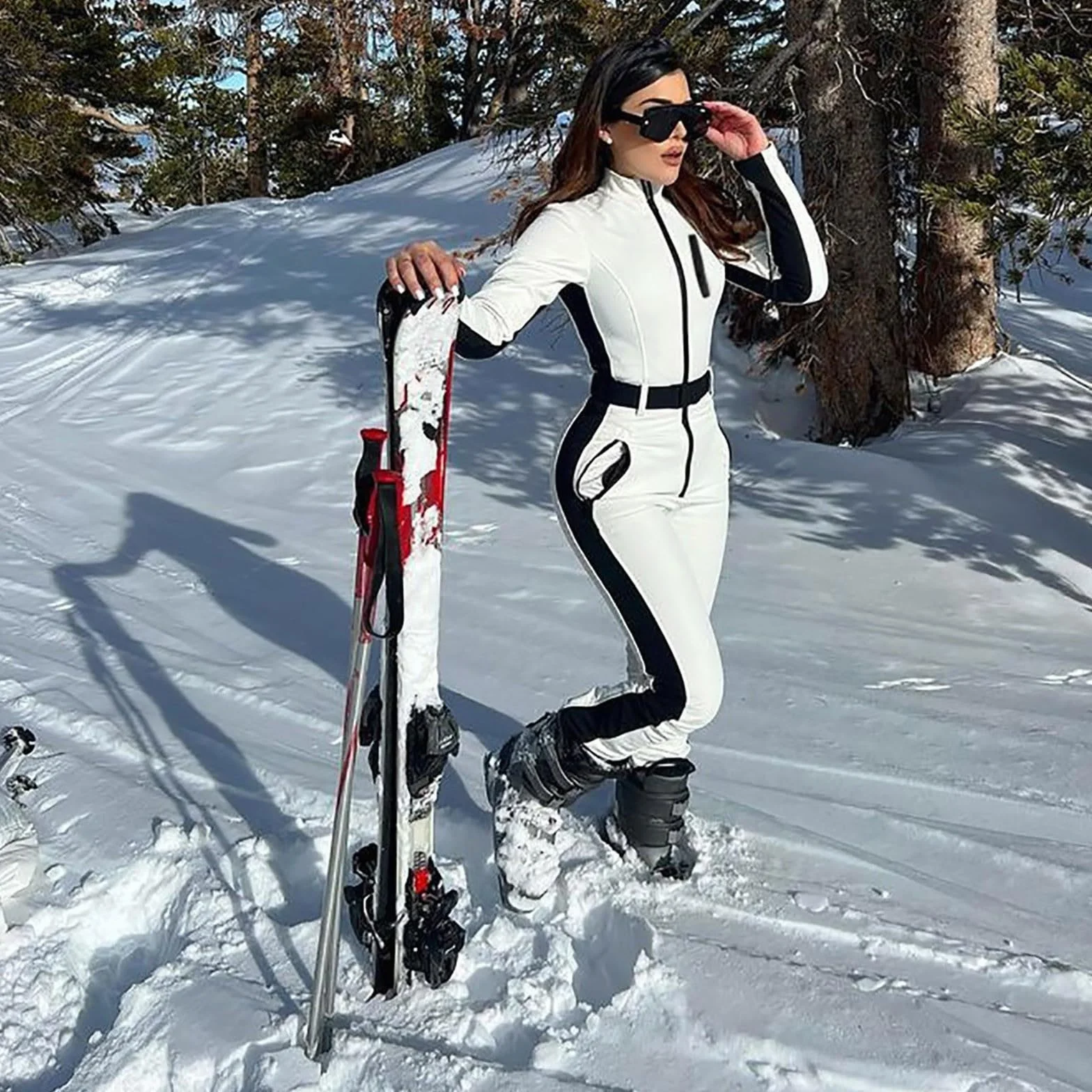 Completi Donna Sci Completi da Sci Sportivi Completo Snow Calda Tuta Snowboard Impermeabile Completo Intera da Neve Elegante Tuta Neve con Zip a Maniche Lunghe Tute Doposci Casual Termico