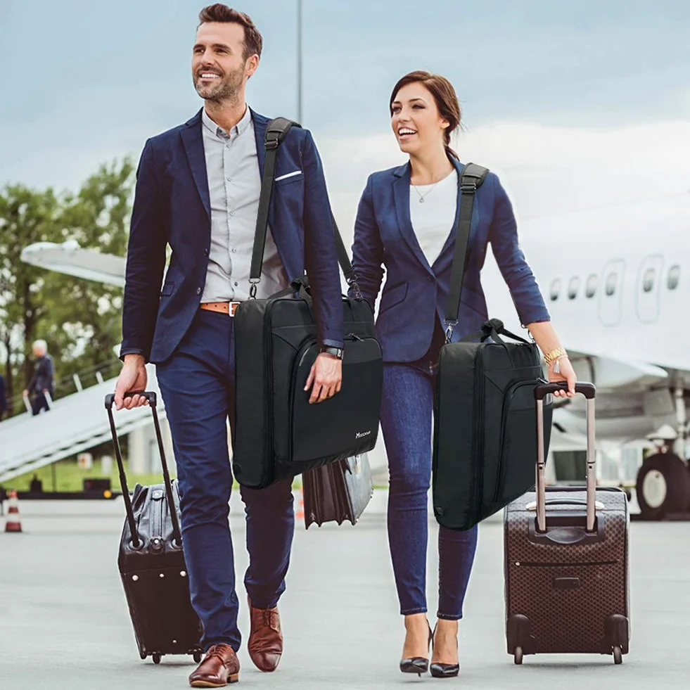 Modoker Borsa per abiti con tracolla, borsa da portare con sé da appendere, valigia, borse per indumenti, per uomini e donne, viaggi d'affari