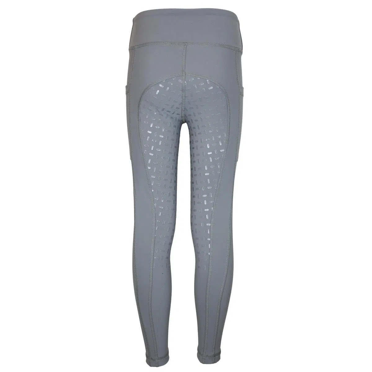 Eva - Set da equitazione per bambini, in softshell, con inserti in silicone, colore: grigio