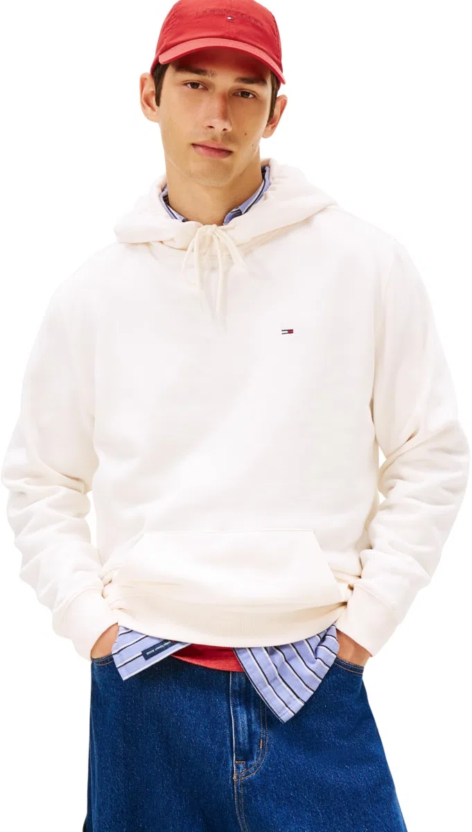 Tommy Jeans Tjm Reg S Flag Hoodie Ext Dm0dm20742 Felpa con Cappuccio Unisex - Adulto (Pacco da 1)